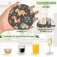thumbnail image 2 of Yayeee 6 PCS Drink Coasters with Holder Set Woven Absorbent Round Tabletop Hot Pad, Orange Dinosaur, 2 of 7