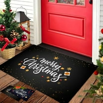 Xuniizn Christmas Door Mat Xmas Welcome Christmas Mat Non-Slip and Washable Winter Doormat Rubber Back Snowflakes Door Mat Rugs for Indoor Outdoor, Christmas Decorations for Home