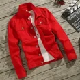 thumbnail image 3 of Abrigo vaquero para hombre, chaqueta vaquera gris estilo hip hop de otoño, ropa de abrigo lavada de corte entallado para hombre, marca de moda, talla grande L al precio más bajo G, 3 of 5