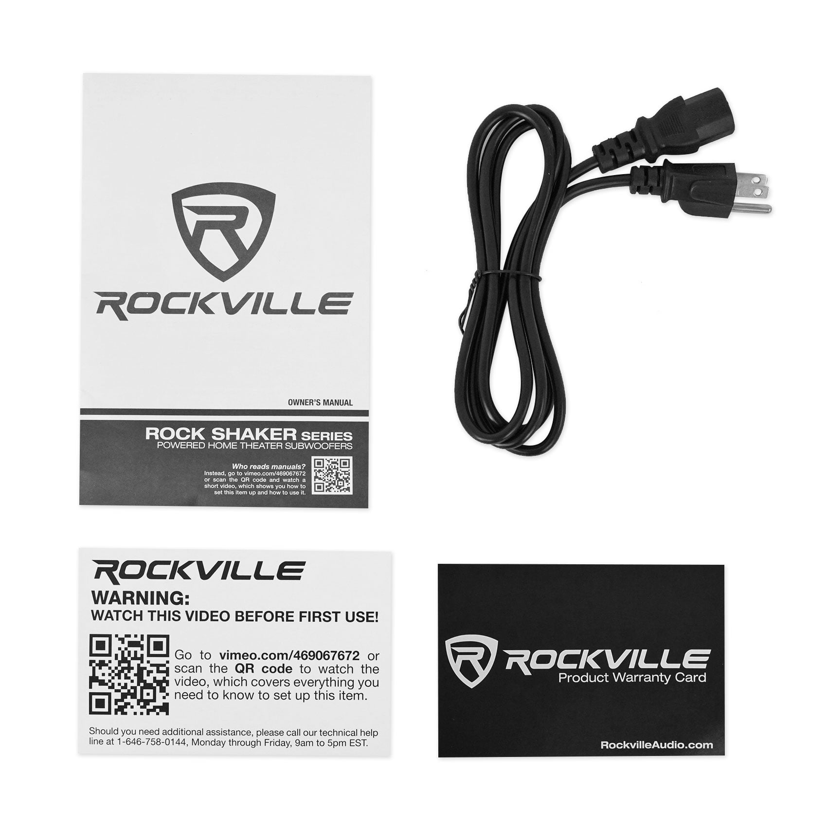 Rockville BluTube Amplifier Home Receiver+5.25" White Bookshelf Speakers+10" Sub
