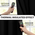 thumbnail image 3 of Lux Decor Premium Cortinas Opacas De 63 Pulgadas De Largo, Juego De 2 Paneles – Cortinas De Oscurecimiento Térmicas Para Ventana De Dormitorio – Cortinas Con Ojales – 42 Pulgadas X 63 Pulgadas (Negro), 3 of 5