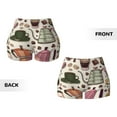 thumbnail image 3 of Sikiie Vintage Coffee Print Workout Shorts Women Scrunch Butt Gym Shorts Seamless High Waist Tummy Control Yoga Biker Athletic Shorts, 3 of 5
