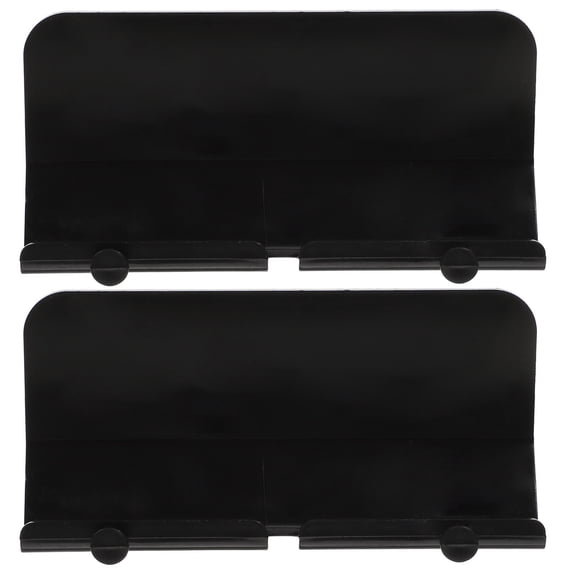 Luxshiny Black Plastic Phone Charging Stand 2Pcs Home Use Adhesive Wall Mount Organizer