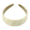 thumbnail image 5 of 1 Pc Elegant Flat Raffia Straw Headband for Women for Girls 5.91"x1.57" Beige, 5 of 6