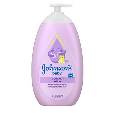 Johnson's Moisturizing Bedtime Baby Lotion, Paraben-Free, 27.1 fl. oz
