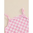 thumbnail image 6 of BemeyourBBs Baby Girl Summer Jumpsuit Sleeveless Checkered Print Romper Shorts, 6 of 9