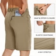 thumbnail image 7 of TACVASEN Men's Cargo Work Shorts Lightweight Quick Dry Waterproof 5 Zipper Pockets for Hiking Fishing Khaki Size 32, 7 of 7