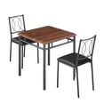 thumbnail image 3 of QinaQin Dining Table Set for 2, Small Farmhouse Kitchen Table with Upholstered Chairs for Apartment, 3 of 6