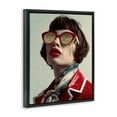 thumbnail image 4 of Stupell Industries Retro Woman with Glam Tears People Painting Black Floater Framed Canvas Art Print Wall Art, 17 x 21, 4 of 10