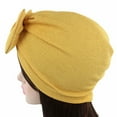 thumbnail image 6 of D-GROEE Lovely Decorative Turbans for Women Soft Bowknot Turban Head Wrap Headwear Pleated Beanie Cap Hair Loss Hat, 6 of 7