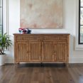 thumbnail image 2 of Jofran 58" Slat Panel Door Sideboard Cabinet - Transitional Storage, Adjustable Shelves, 2 of 9
