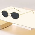 thumbnail image 3 of Fokuz Oval Suitable For Both And . 90s Small Round Golden Fashionable Narrow Metal Frames, 3 of 3