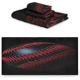 thumbnail image 2 of Coolnut Baseball Stripes 3-Piece Towel Set,Soft Absorbent Quick Dry Bath Towels Sets,1 Bath Towel,1 Hand Towel,1 Washcloth,for Bathing Home Hotel Gym Spa Wash cloth, 2 of 7