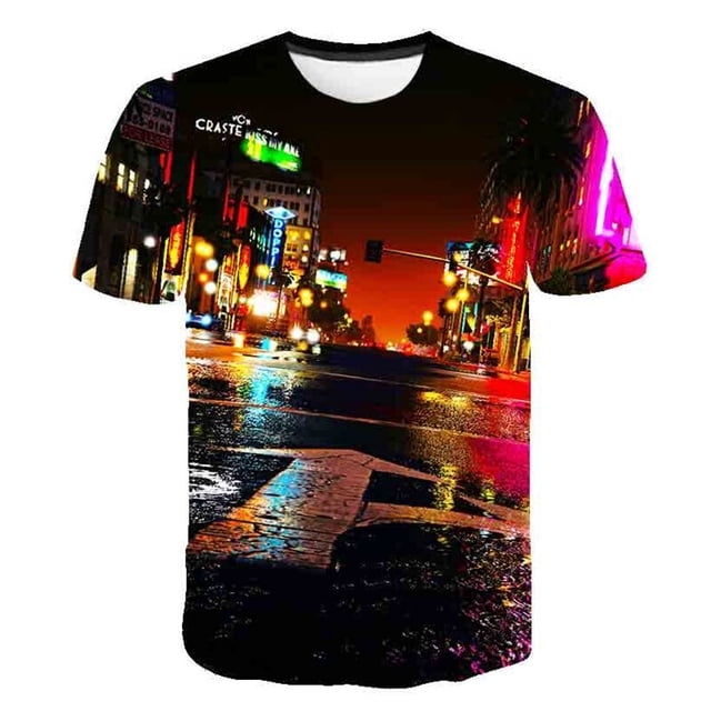 2023 verano nuevo Grand Theft Auto camisetas ropa niños dibujos animados Casual GTA5 camisetas disfraces niños niñas Tops camisetas Clothing7T Gao Jinjia LED