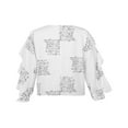 thumbnail image 3 of Women Button-down Ruffle Shirt Solid Color V-neck Long Sleeve Blouse, 3 of 6