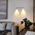 thumbnail image 5 of Aplique de pared con punto LED para interiores de 6 W, iluminación de pared de aluminio giratoria de 360 ​​grados, moderna, arriba hacia abajo, luz ajustable para dormitorio, sala de estar, blanco cálido ER, 5 of 5