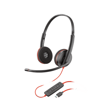 Polycom Plantronics Blackwire 3220 On-Ear Mono Headset, Black