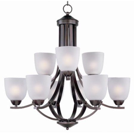 

Maxim 11226 Axis 28 Wide 9 Light Chandelier - Bronze