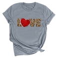 thumbnail image 1 of Pisexur Valentines Day T-shirt Top Femmes Imprimé Manches Courtes Haut Manches Courtes Col Rond Haut Chemise, 1 of 2