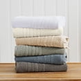 thumbnail image 7 of Great Bay Home Quick Dry Cotton Checkered Textured 8 Piece Towel Set, Blue, 7 of 7