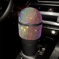 thumbnail image 2 of Bling Rhinestone Auto Garbage Can with Lid, Sparkly Car Trash Can for Automotive, Home, Office, Kitchen, Bedroom (color), 2 of 4
