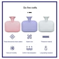 thumbnail image 3 of Yuarrent Invierno mujeres hombres cuerpo PVC bolsa de agua caliente recargable reutilizable portátil mano cintura vientre calentador hogar Suministros térmicos Violeta, 3 of 6