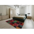 thumbnail image 5 of Ahgly Company Machine Washable Indoor Round Abstract Dark Brown Area Rugs, 7' Round, 5 of 7