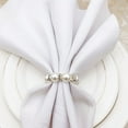 thumbnail image 2 of Anneaux de Serviette Ensemble de 12, Imitation Perle Strass Perle Porte-Bague de Serviette Perlée pour Dîner Table Décoration Fête, Mariage, 2 of 5