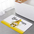 thumbnail image 5 of Kitchen Mat Rug Set of 2 Bee Happy Gnome Yellow Honey Runner Rug Anti-Fatigue Comfort Memory Foam Standing Mat Non-Slip Floor Door Mat for Bathroom Bedroom 18x30in+18x48in, 5 of 6