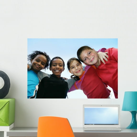 Children Diversity Wall Mural Decal Sticker, Wallmonkeys Peel & Stick Vinyl Graphic (24 in W x 16 in H)