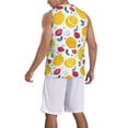 thumbnail image 2 of Naloa Strawberry Lemon Basketball Jersey Reversible Men's Mesh Athletic Sports Shirts Training Practice S-4XLX-Large, 2 of 6