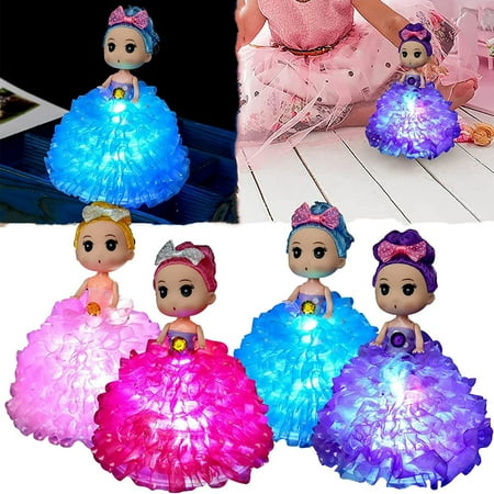 

CFX Cute Luminous Doll Led Night Light With Soft Lighting Gifts For Girls For Birthdays Christmas Blue