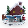thumbnail image 4 of Animated Musical Figurine with Santa and Snowman Dancing on Ice Rink, 4 of 5