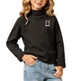 thumbnail image 4 of SELONE Mock Neck Sweatshirt Kids Long Sleeve Layering Top Comfy Knitted Solid Sweatshirts Girls Fall Outfits 1-12Y, 4 of 6