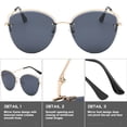 thumbnail image 3 of Gafas de sol sin marco del ojo de gato del borde cortado gafas de sol de moda de la personalidad de la moda, hechas de metal, 3 of 5