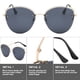 thumbnail image 3 of Gafas de sol de ojo de gato con borde cortado sin marco, gafas de sol modernas y con personalidad, hechas de metal, 3 of 5