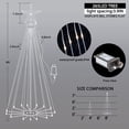 thumbnail image 4 of Brightown LED Christmas Cone Tree Light with Star Topper, 6ft 265 LED Outdoor Lightshow Christmas Tree with 8 Modes Remote, Dimmable Artificial Christmas Tree for Porch Yard Patio Indoor Decorations, 4 of 8