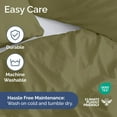 thumbnail image 7 of CGK Linens 3-Piece Premium Duvet Cover Set - King Size Soft Comforter Cover With Zipper & Matching Pillowcases, Sage Green, 7 of 7