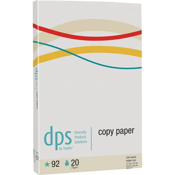 DPS by Staples 30% Recycled 11" x 17" Copy Paper 20 lbs. 92 Brightness 500 Sheets/Ream
