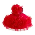 thumbnail image 1 of Bwiyojiz Tailles de Mode 80-130 Robe Princesse Sans Manches à Paillettes pour Petite et Moyenne Fille, Rouge, 1 of 4