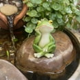 thumbnail image 4 of Deeceymbur Stretching Frog Resin Garden Statue Outdoor Decor Patio Yard Pond Whimsical Cute Sculpture Hand-Painted Weather Resistant Ornament Garden Indoor, 4 of 5