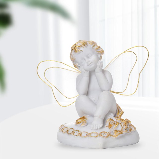 Estatua de Ángel CUTICAT Decoración de Escritorio Resina Querubines