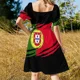 thumbnail image 5 of Vestido sin mangas con la bandera de Portugal Vestidos de mujer Ropa estética vestidos de noche para mujer Vestido, 5 of 7