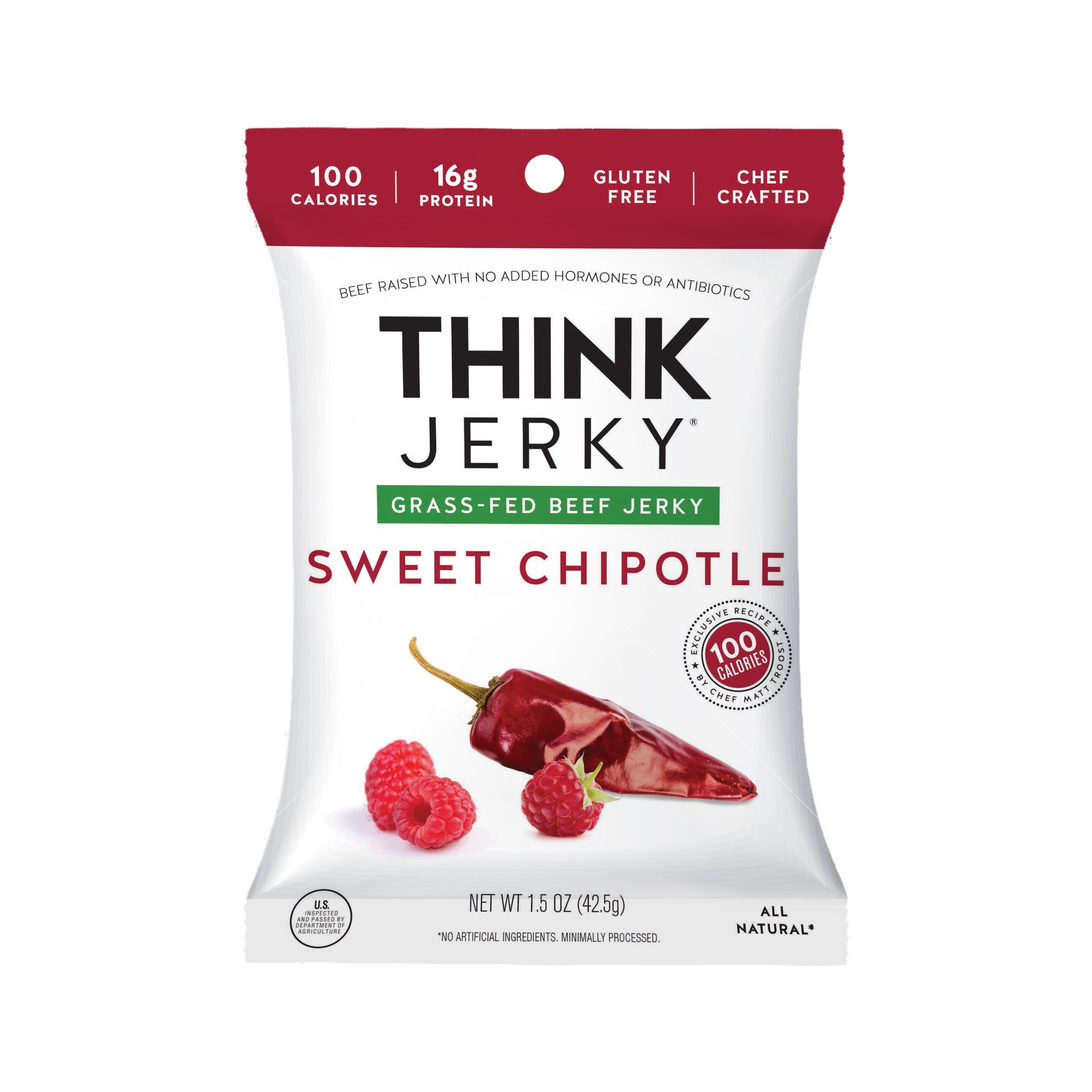 Think Jerky, Sweet Chipotle GrassFed Beef Jerky, 1.5 Oz, 8 Ct