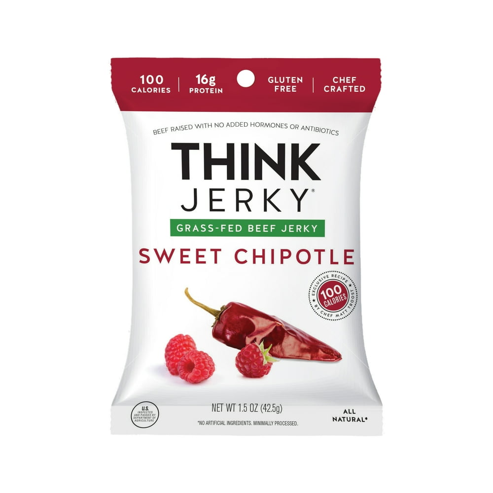 Think Jerky, Sweet Chipotle GrassFed Beef Jerky, 1.5 Oz, 8 Ct