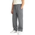 thumbnail image 3 of CONROSES Kids Boys Casual Pants Wide Leg Baggy Pant for Child Solid Elastic Waist Cozy Fall Winter Jogger Trousers with Pockets, 3 of 8