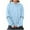 Light Blue, variant on Wensltd Women's Hoodies Halloween Printing Warm Loose Fall Sweatshirts Pullover Long Sleeve Tops Black