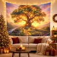 thumbnail image 3 of Lantern Tree of Life on Path, Dreamy Fantasy for Spiritual Decor Lovers, Enchanted Nature Wall Art, Housewarming Gift, Tapestry Wall Hanging for Bedroom, Living Room and Dorm, 3 of 7