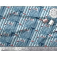 thumbnail image 2 of Soimoi Rayon Fabric Buildings Architectural Print Fabric by Yard 42 Inch Wide, 2 of 3