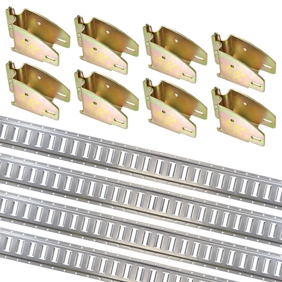 US Cargo Control Enclosed Utility Trailer Shelving Kit, Convenient E Track Kit, Includes E Track Rails and Wood End Sockets, Easily Secure Cargo In Your Utility Trailer